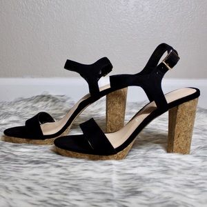 Cork heeled sandals